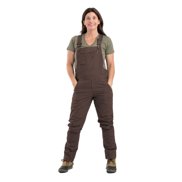 Berne Salopette de travail sans doublure Flex Softstone Duck pour femmes WB922 - Brun