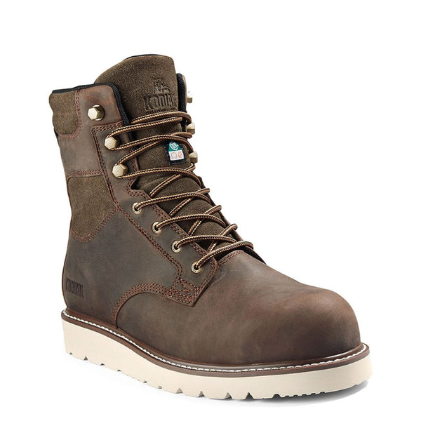 Botte de sécurité McKinney Kodiak semelle compensée de 8 po pour hommes, à embout de composite KD0A834PDBX - Marron foncé
