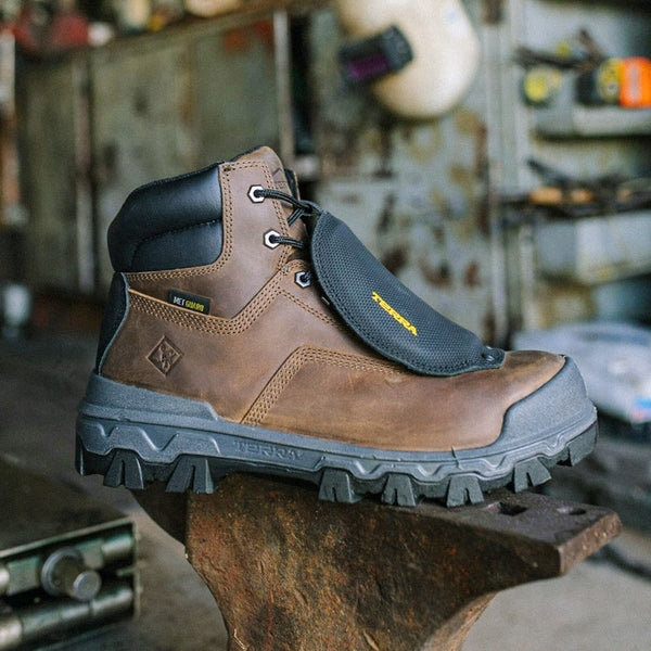 Botte de sécurité Sentry 2020 Terra pour hommes de 6po, à cap composite avec Metguard externe - Brun
