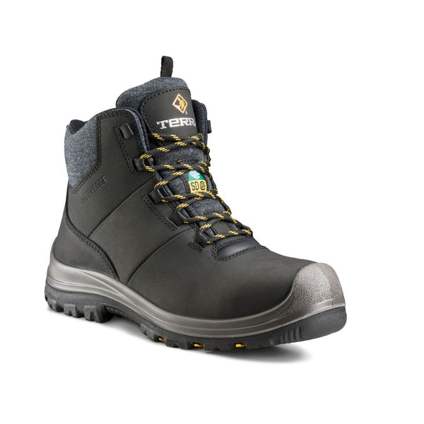 Botte de sécurité imperméable à bout composite Terra Findlay SD pour femmes de 6 po 839LBK - Noir