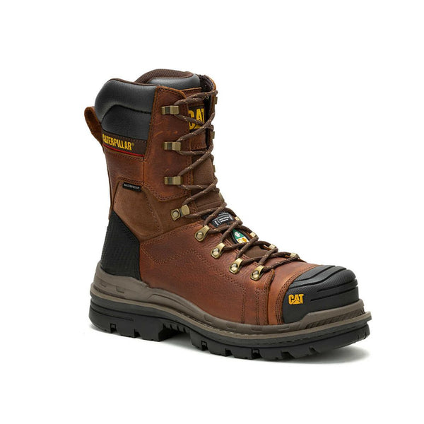 Botte de travail CAT Hauler XL de 8 po à bout composite pour hommes 725891 - Brun