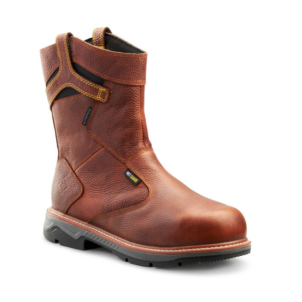 Botte de travail à enfiler CSA imperméable unisexe Terra Patton de 8 po à bout en alliage avec protection interne MET TR0A4TCCBRN