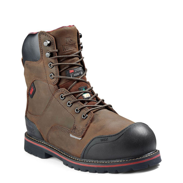 Botte de travail imperméable isolé Kodiak Widebody de 8 po à bout composite pour hommes KD0A8353DBX - Brun