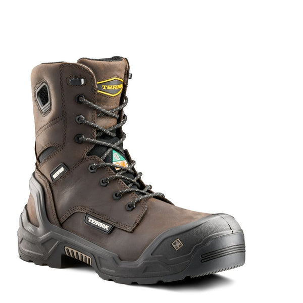 Bottes de travail 8 po imperméables Terra Exile 25 pour homme embout composite 1311DB - Brun