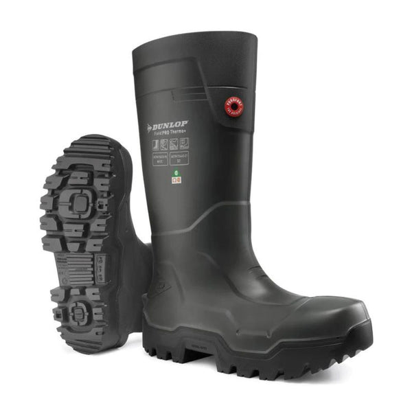 Dunlop FieldPro Botte de travail unisexe en caoutchouc à bout composite Thermo+ DLPLHD0 - Noir