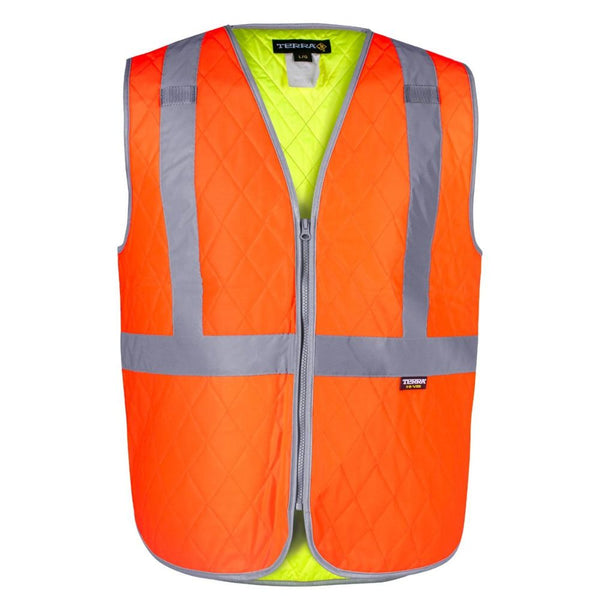 Gilet rafraîchissant Terra haute visibilité avec fermeture éclair 116621 - Orange