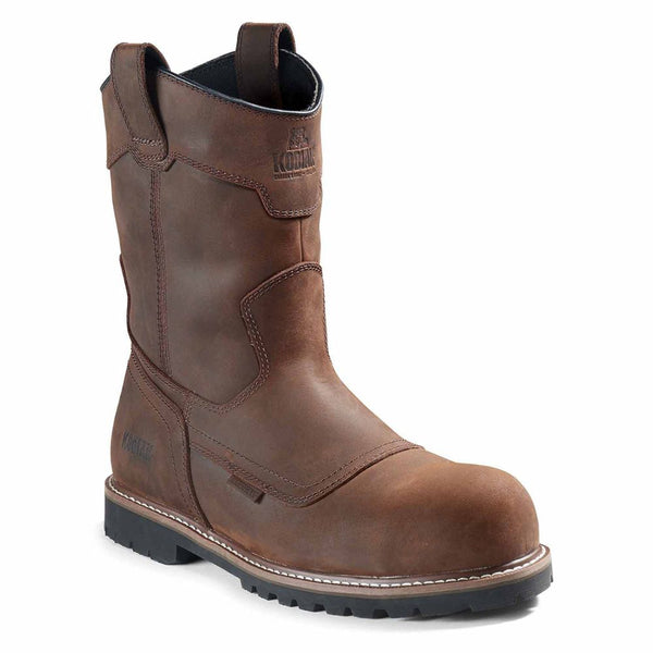 Kodiak McKinney Wellington Bottes de travail imperméables à enfiler à embout composite pour hommes KD0A4TERDBX - Brun