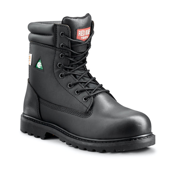 Bottes de sécurité au travail Red Kap de 8 po à embout d'acier CF23100ABK - Noir