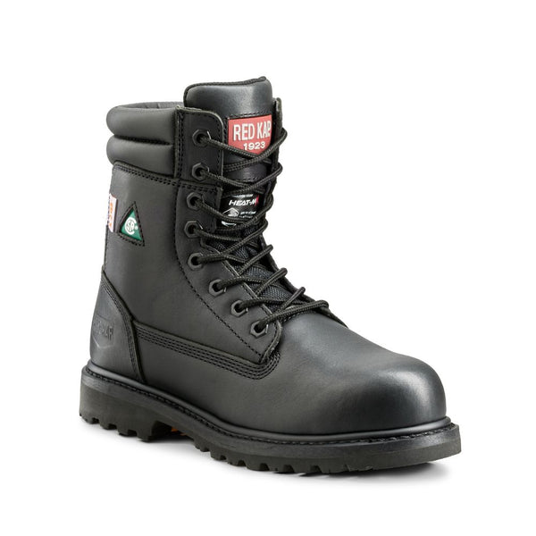 Redkap Bottes de sécurité au travail isolées à embout d'acier de 8 po de Redkap CF23100AIBK - Noir