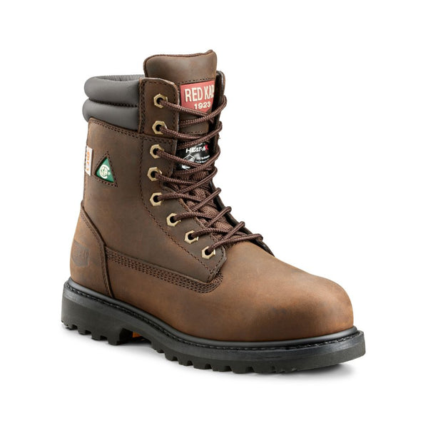Redkap Bottes de sécurité au travail isolées à embout d'acier de 8 po de Redkap CF23100AIBR - Brun