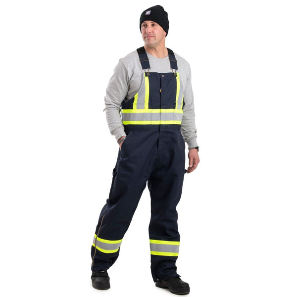 Salopette de travail non doublée haute visibilité Berne pour hommes HVB914 - Marine