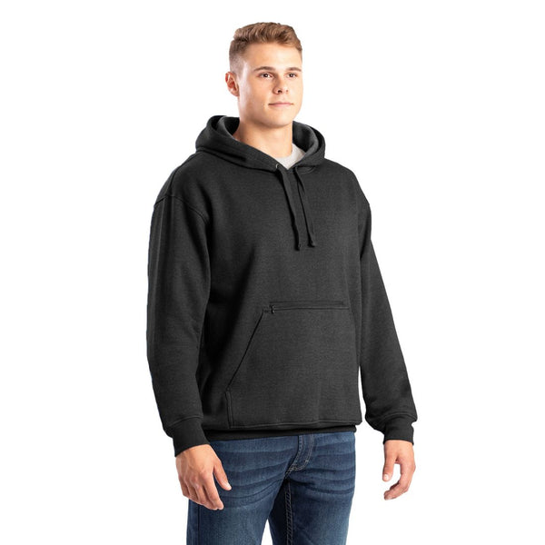 Sweat-shirt à capuche avec poche zippée pour hommes Berne SP418 - Noir