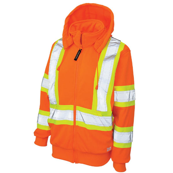 Sweat à capuche de sécurité haute visibilité en molleton pour femmes Tough Duck SJ42 - Orange