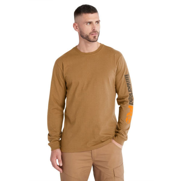 T-shirt à manches longues Timberland PRO Core Logo pour hommes - Blé