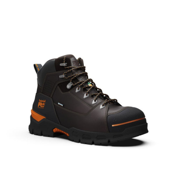Botte de travail imperméable Timberland PRO Endurance EV pour hommes de 6 po à cap de composite TB0A5X93214 - Brun
