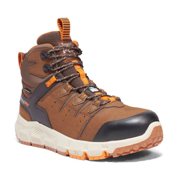 Botte de travail imperméable Tempe Timberland PRO de 6 po pour hommes à bout en alliage TB0A63XBEPB - Brun