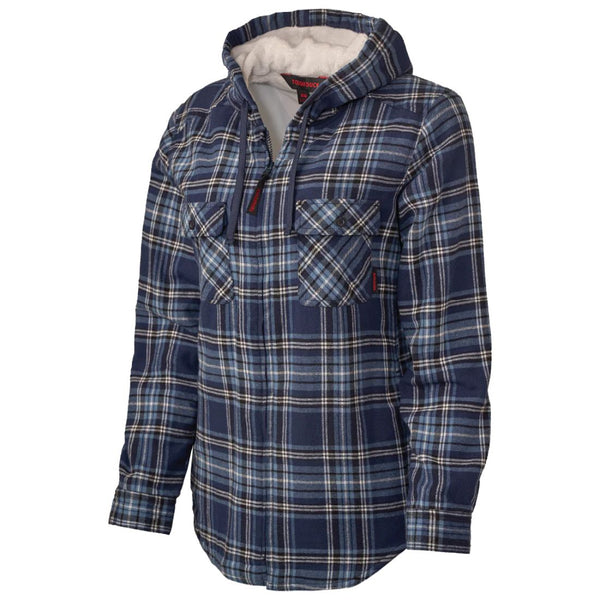 Tough Duck Sweat à capuche de travail en flanelle doublé de peluche pour femmes WS12 - Marine