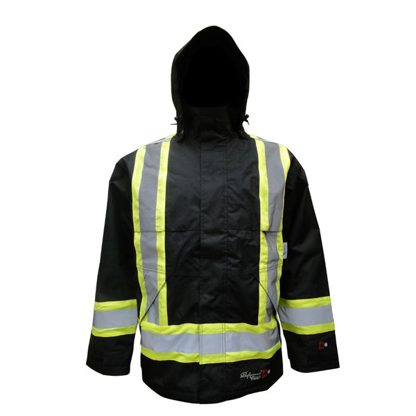 Veste isolante haute visibilité Journeyman 300D Ripstop ignifuge Viking 3907FRWJ - Noir