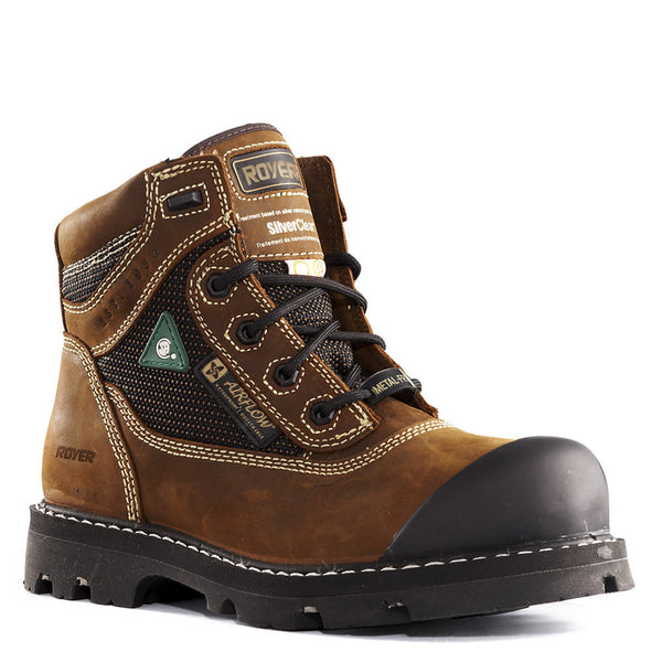 Botte de sécurité 10-8420 Royer de 15cm pour hommes, à embout composite - Brun