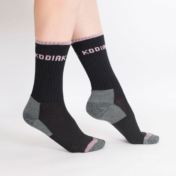 Chaussettes en coton pour femmes 2 paires - Noir