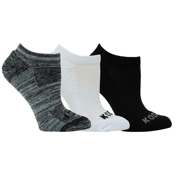 3 PK Kodiak Chaussettes de travail à la cheville pour femmes DL0004 - Noir/Gris/Blanche