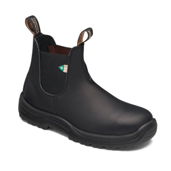Botte de travail et de sécurité Blundstone 163 unisexe à enfiler avec cap d'acier - noir