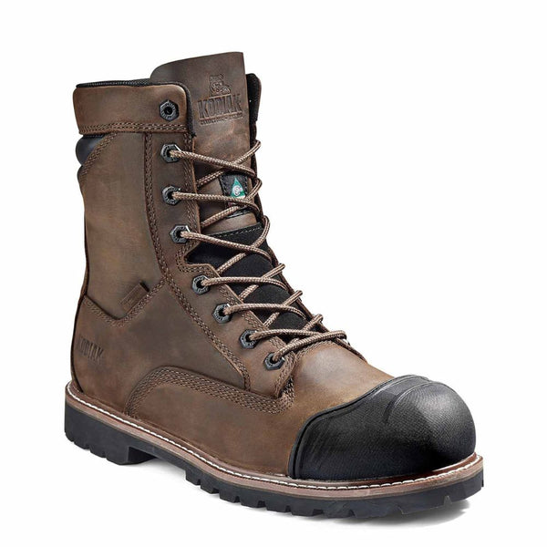 Botte de sécurité McKinney Kodiak M.U.T imperméable de 8po pour hommes, à cap de composite KD0A4TEPDBX - brun