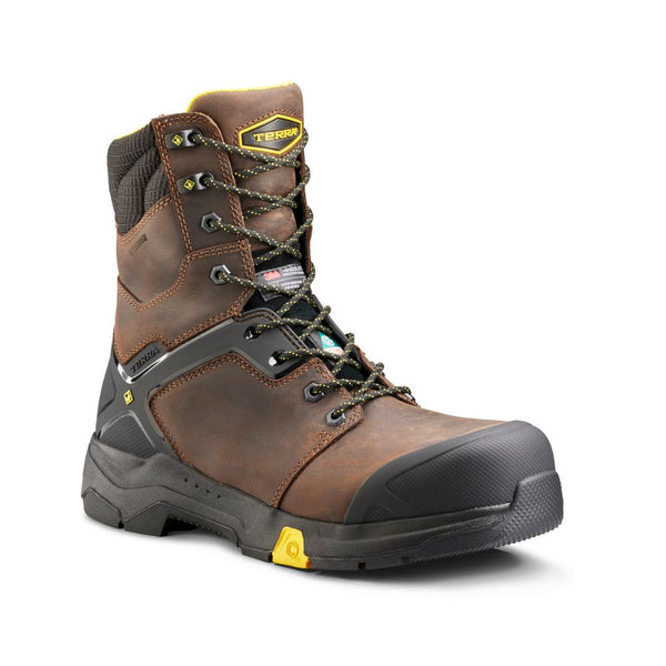 Botte de sécurité imperméable Carbine Terra 8 po pour hommes, à embout composite TR0A4TCRBRN - Brun