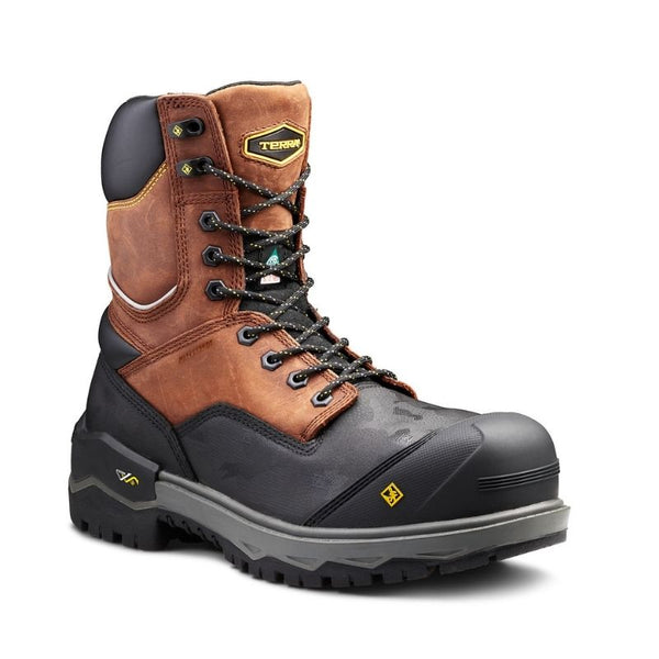 Botte de travail imperméable CSA Gantry Terra de 8po pour hommes, à cap de composite TR0A4NRQBRN - Brun