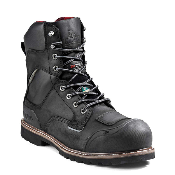 Botte de sécurité imperméable Widebody Kodiak de 20 cm pour hommes, à embout composite KD0A4TGCBLK - Noir