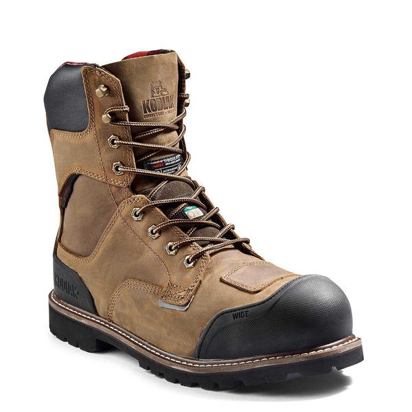 Botte de sécurité imperméable Widebody Kodiak de 20 cm pour hommes, à embout composite KD0A4TGCBRN - Brun