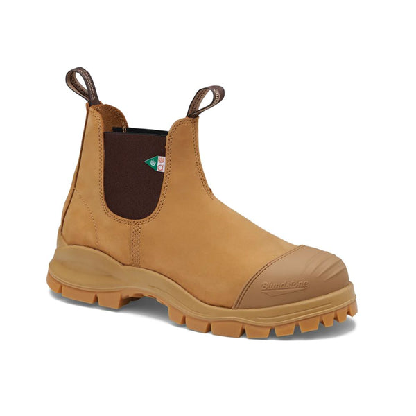 Botte de travail et de sécurité Blundstone 960 XFR unisexe à enfiler avec cap d'acier - Tan