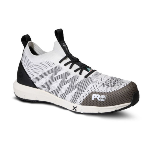 Chaussure de travail athlétique à enfiler Timberland PRO Radius Knit TB0A2NNS100 pour hommes à cap de composite - Blanc