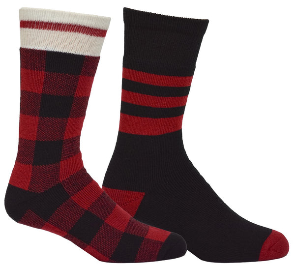 Chaussettes de travail Kodiak en mélange de laine pour hommes 2PK - Rouge 536772