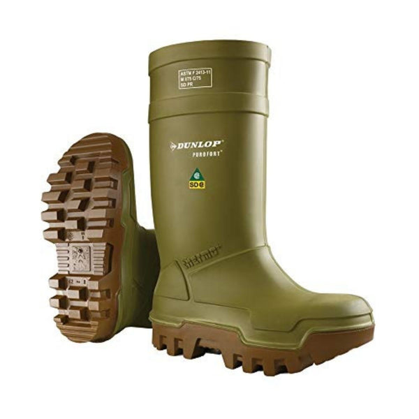Dunlop Purofort Thermo 662843 Botte de travail en caoutchouc à embout d'acier pour homme