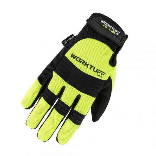 Gants anti-vibrations haute visibilité WorkTuff - Jaune B8914