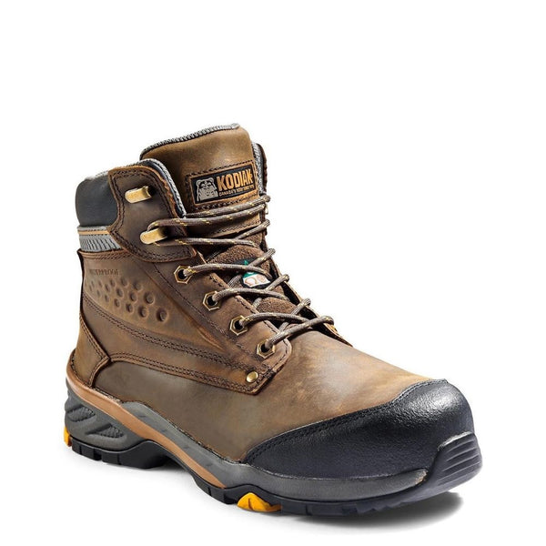 Botte de sécurité de travail Crusade Kodiak 6po pour hommes, à embout composite - Brun