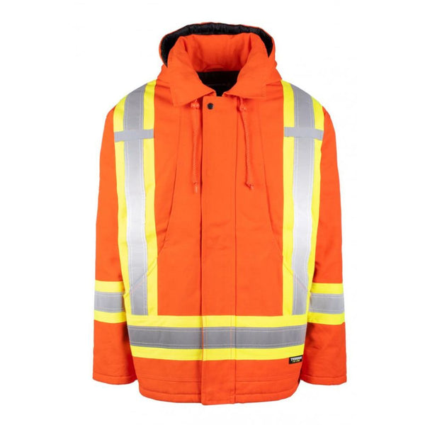 Parka de sécurité en toile d'hiver doublée Terra Hi-VIS 116568 - Orange