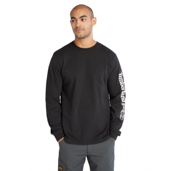 T-shirt à manches longues Timberland PRO Core Logo pour hommes - Noir