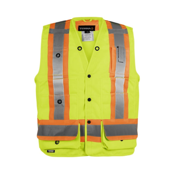 Gilet d'arpenteur Terra Hi-Vis - Jaune 116522YL