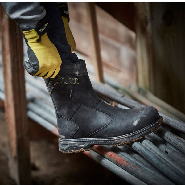 Botte de travail à enfiler CSA imperméable unisexe Terra Patton de 8 pouces à cap d'acier TR0A4TCBBLK