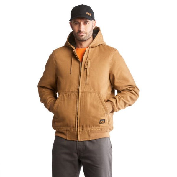 Timberland PRO® Gritman Veste de travail à capuche en toile doublée pour homme - Brun TB0A1VB4D02