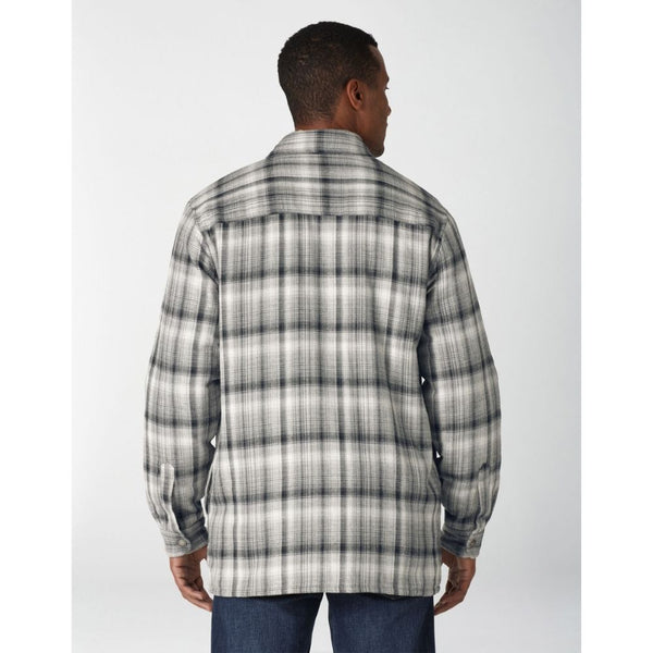 Dickies Men's Sherpa Lined Flannel Shirt Jacket with Hydroshield