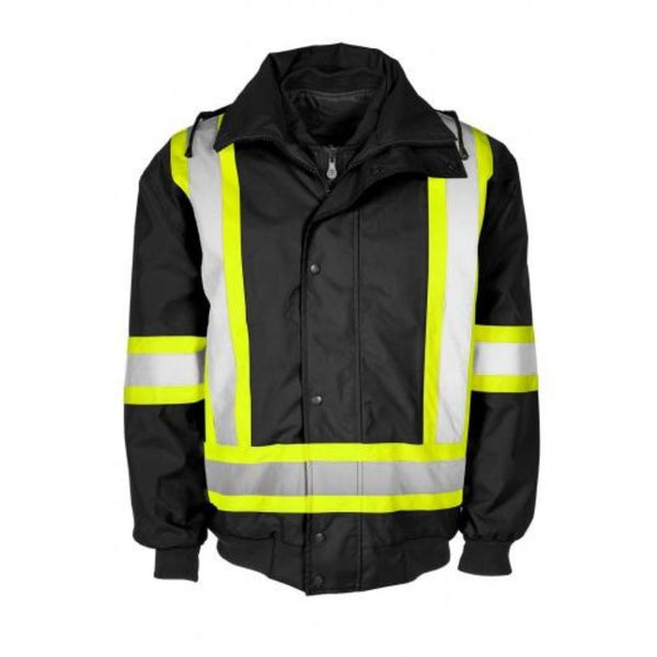 Veste de travail hiver haute visibilité - Système 6 en 1 Noir - 116562