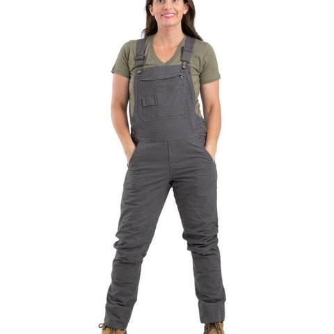 Berne Salopette de travail sans doublure Flex Softstone Duck pour femmes WB922 - Gris titane