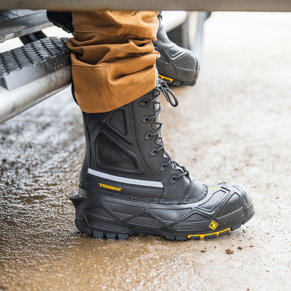 Trespass Dodo Homme Bottes Hiver Extérieur Avec Bretelles Réglables - Noir