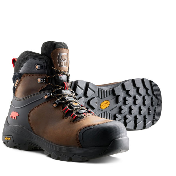 Botte de sécurité imperméable Sawback Kodiak de 15 cm pour hommes, à embout composite 1262DB - brun