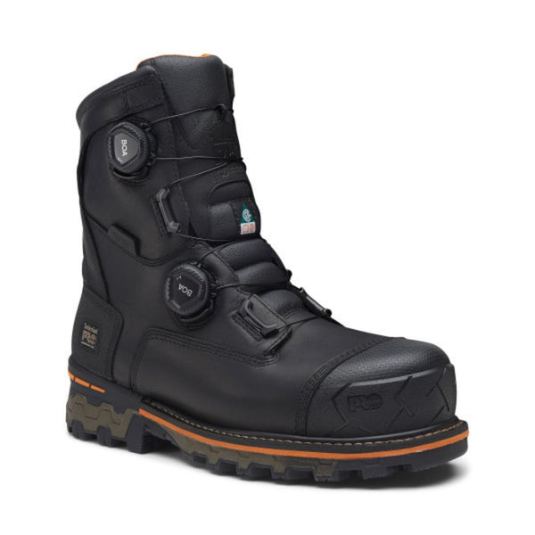 Botte de sécurité imperméable à bout composite Timberland PRO BOA® Boondock pour hommes de 8 po TB0A67B3W02 - Noir