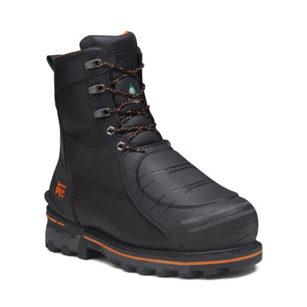 Botte de sécurité imperméable à bout composite Timberland PRO Boondock pour hommes de 8 po avec protection externe MET - TB0A66G7EDW Noir