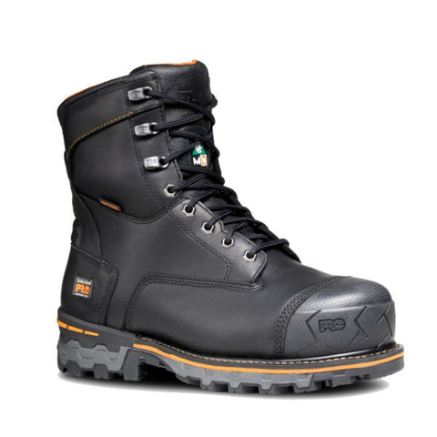 Botte de sécurité imperméable à bout composite Timberland PRO Boondock pour hommes de 8 po avec protection interne MET TB0A5MA1W02 - Noir